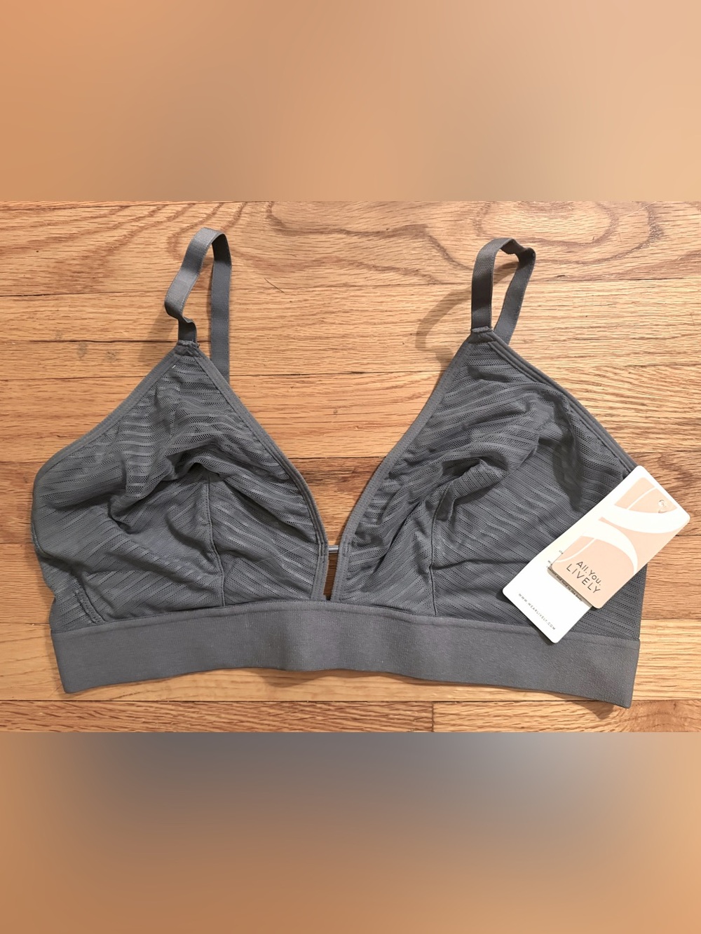 Lively brand Charcoal Wireless Bralette - Gray